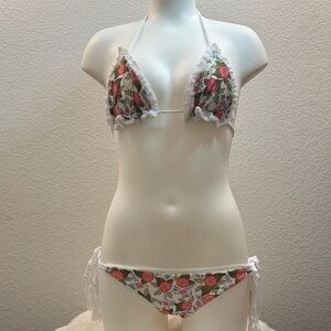 Floral Ruffle Bikini Set